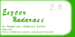 eszter madarasi business card